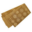 iaido kaku obi CRESTS patina gold polyester - 2