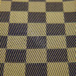 iaido kaku obi SUPREME squares navy blue-beige polyester - 3