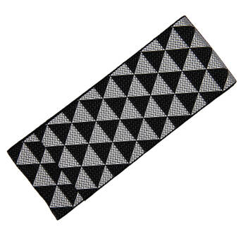 iaido kaku obi SUPREME triangles black-silver polyester