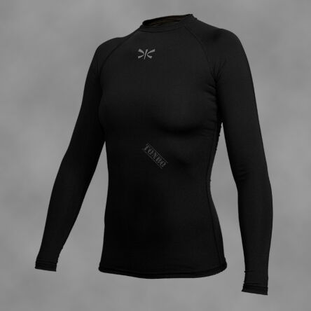 woman's rashguard BLACK-REG, long sleeve