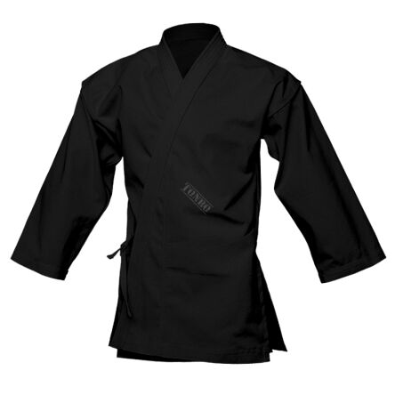 karate jacket HEAVY-BLACK long sleeve