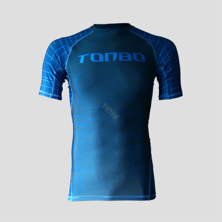 rashguard GEOMETRY BLUE short sleeve