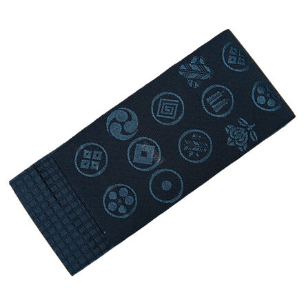 iaido kaku obi CRESTS navy blue polyester